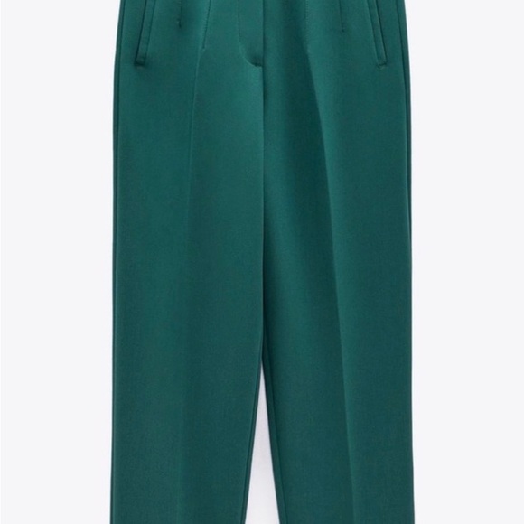 Zara Forest Green High Waisted Pants - Picture 3 of 6